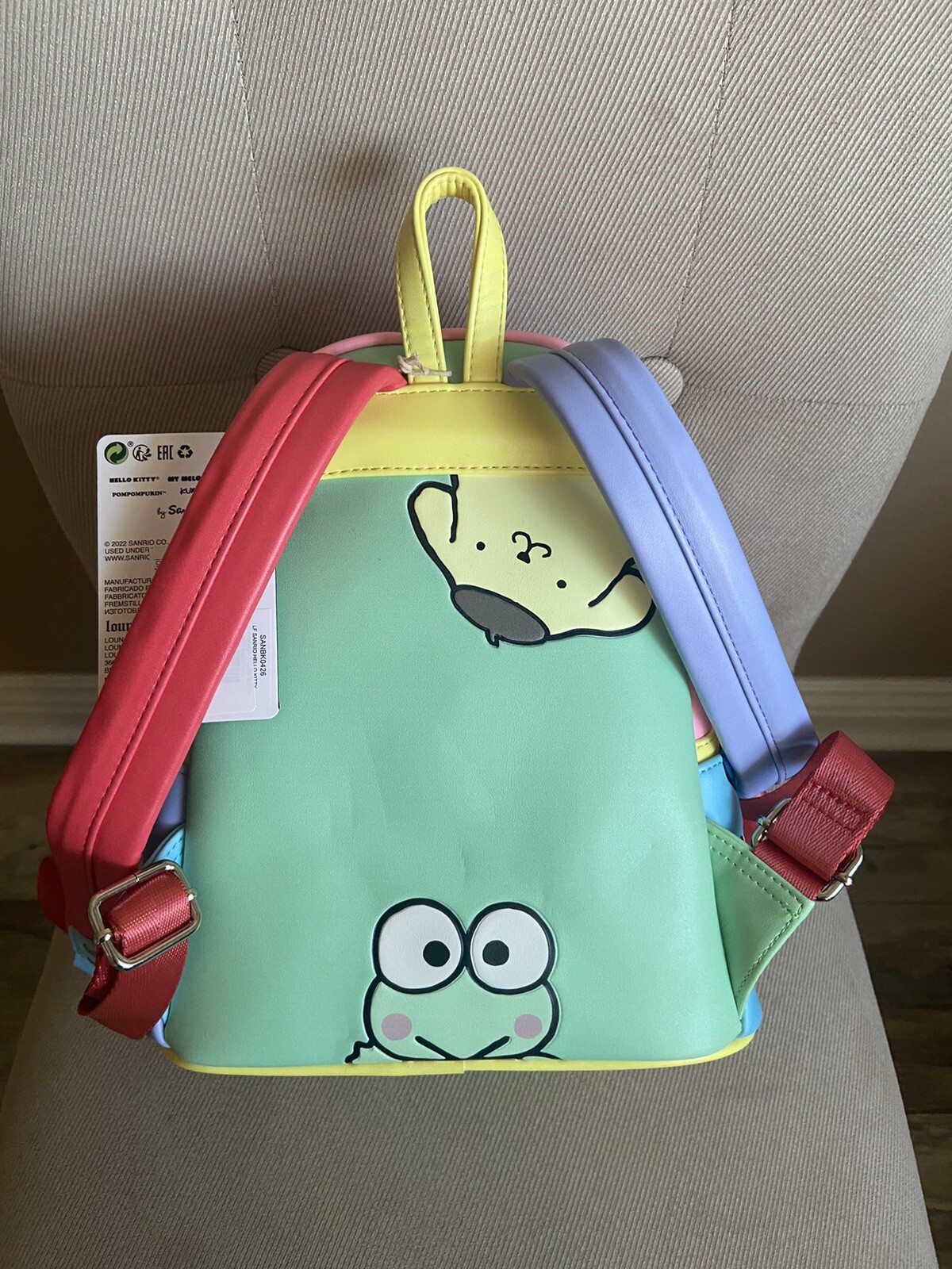 LOUNGEFLY Sanrio Hello Kitty And Friends Color Block Backpack 10 3/16in image 5