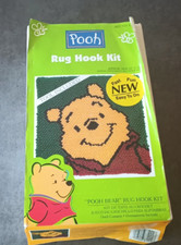 Vtg Winnie the Pooh Bear Rug Hook Kit Caron Art LR0002 Size 12"x12" Easy to Do