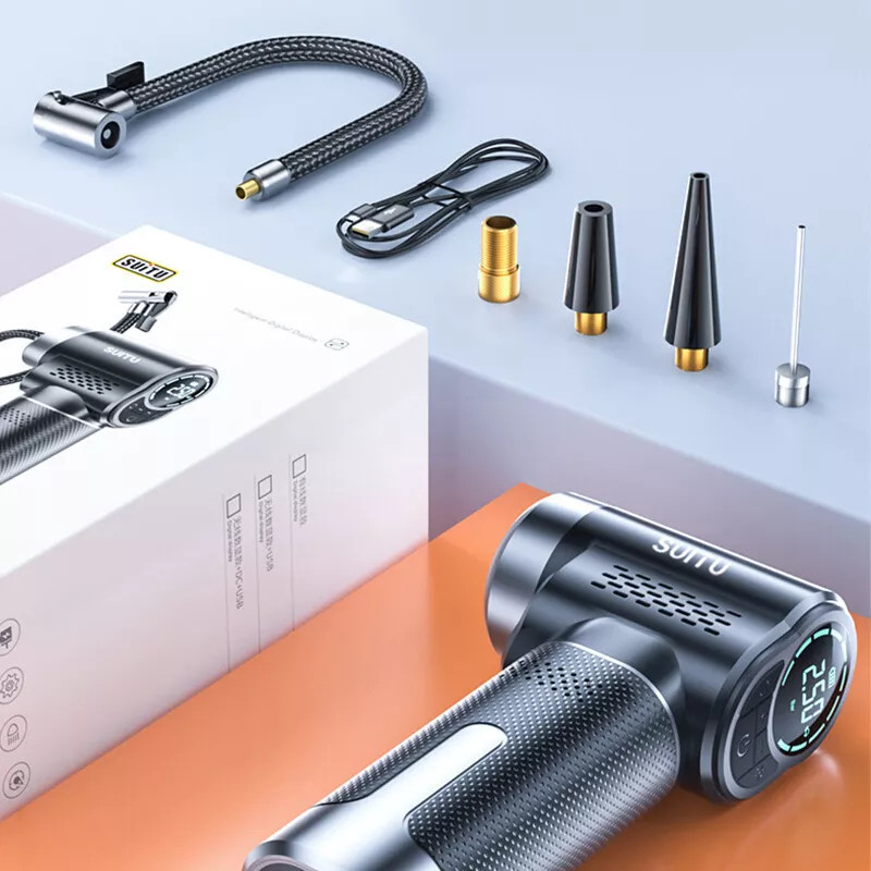 Car Bike Tire Inflator Pump Portable Battery Rechargeable Air Compressor Digital