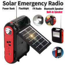 Radio FM Solar con Bateria Recargable Multiusos para Acampar Camping Emergencia