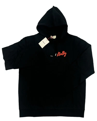 Bally Black Cotton Pullover Hoodie Sweater Size XXL