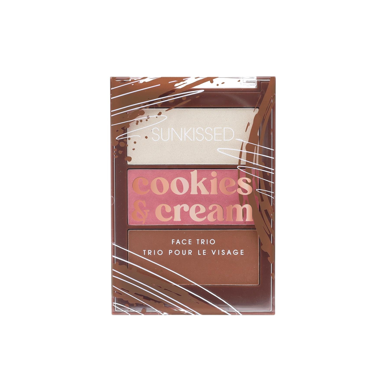 Sunkissed Cookies & Cream Face Trio Palette - Highlighter, Blusher, Bronzer