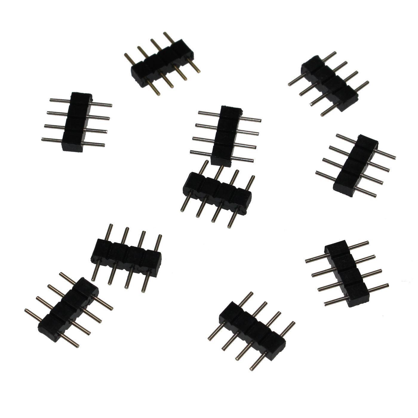 10x RGB LED Jumper 4 Pin Connector 10x3mm Adapter Coupling eBay