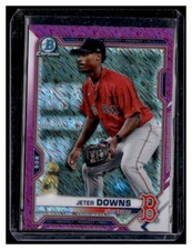 2021 Bowman Chrome Prospects Fuchsia Shimmer Refractor #BCP107 Jeter Downs /199 