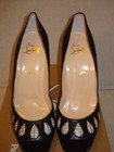 100% AUTHENTIC NEW WOMEN LOUBOUTIN BLACK GOTCHA PEEP PUMP/HEEL US 10.5 — photo 3