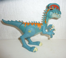 JURASSIC WORLD JW 7" Dilophosaurus Raptor Light Sound Blue Dinosaur Hasbro S11