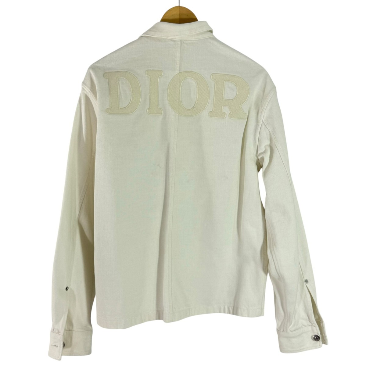 DIOR White Cotton 1947 Alphabet Embroidered Logo Men Long