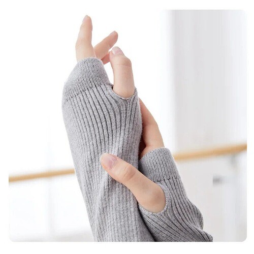 Damen Ballett Tops Pullover Tanz Crop Tops Mantel Strickpullover Langarm - Bild 5 von 28