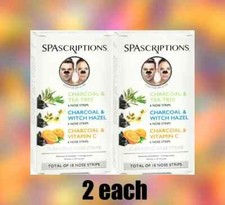 2x SpaScriptions Cleansing Nose Strips Charcoal Tea Tree Witch Hazel Vit C