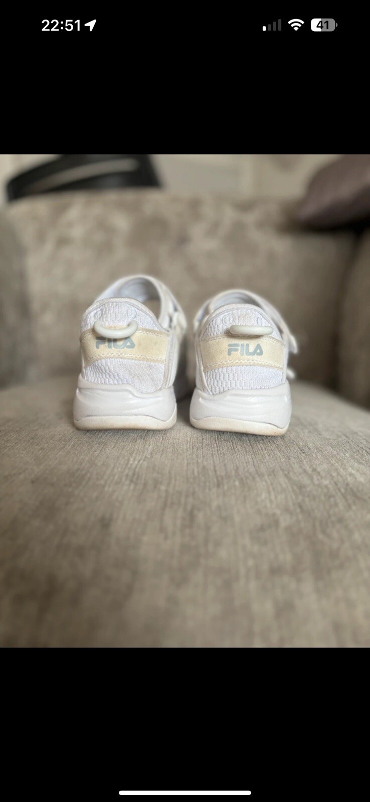 Fila Ray Sandal shoes Children Size uk2 BNWB white