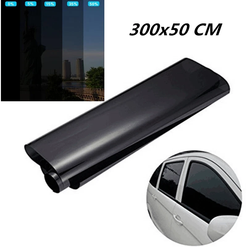 Window Tint Film 5% Extreme Dark Black 50 x 300cm Roll Glass for Car Home Office — 第 4/4 张图片