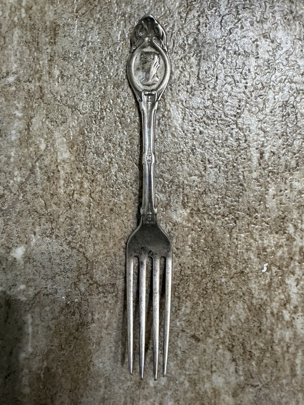 Rare Antique Tiffany And Co Sterling Silver Fork 7 inches Counter Stamped