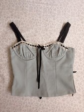 With Jean blue corset top