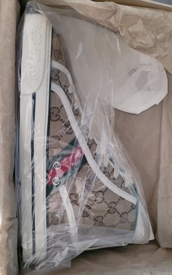 NEW GUCCI TENNIS 1977 HIGH TOP T. ORIGINAL GG PRINT GUCCI 41.5 (US