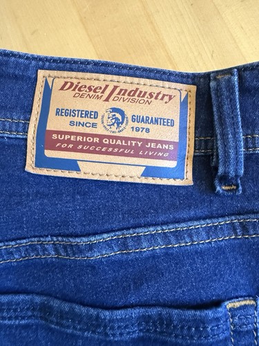 Jeans Diesel Troxer Uomo Elasticizzato W33 L32 Blu Denim Slim Skinny Bottoni Fly - Foto 4 di 12