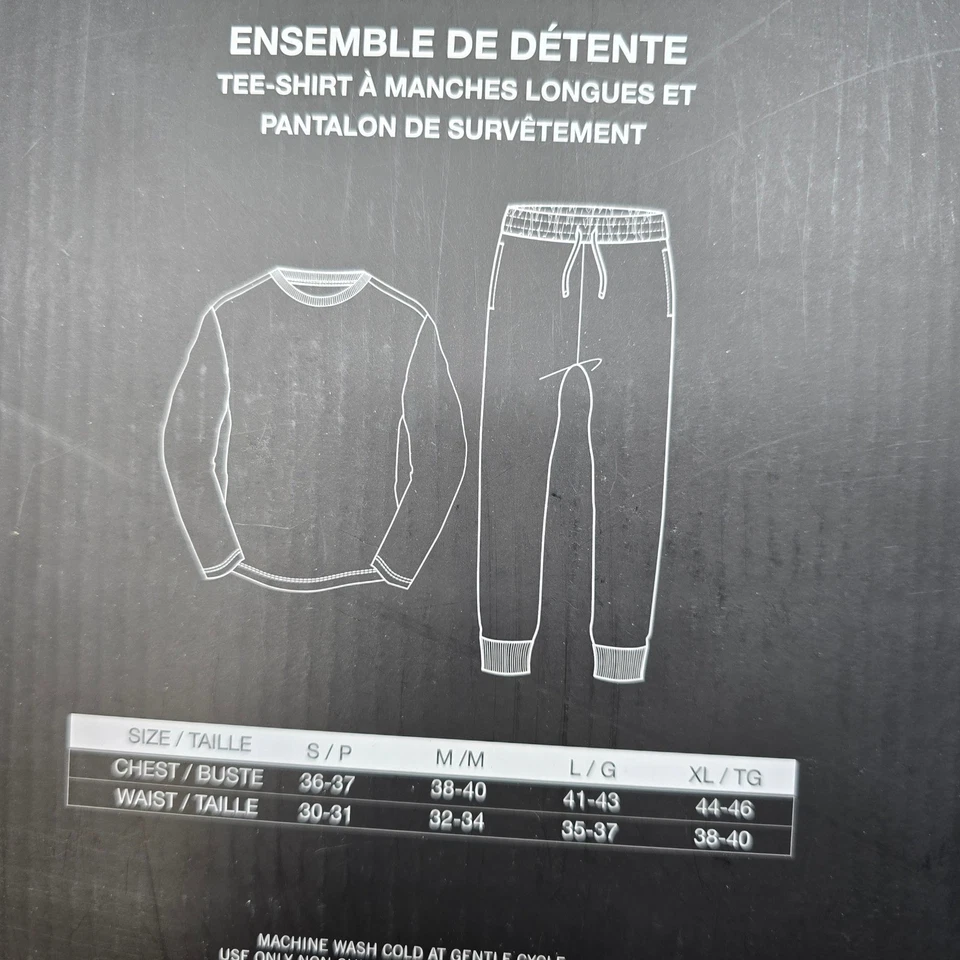 Kenneth Cole Lounge Set Para Hombres Grande Manga Larga Camiseta Jogger Pantalón Hthr Gris NUEVO Foto 3 de 4