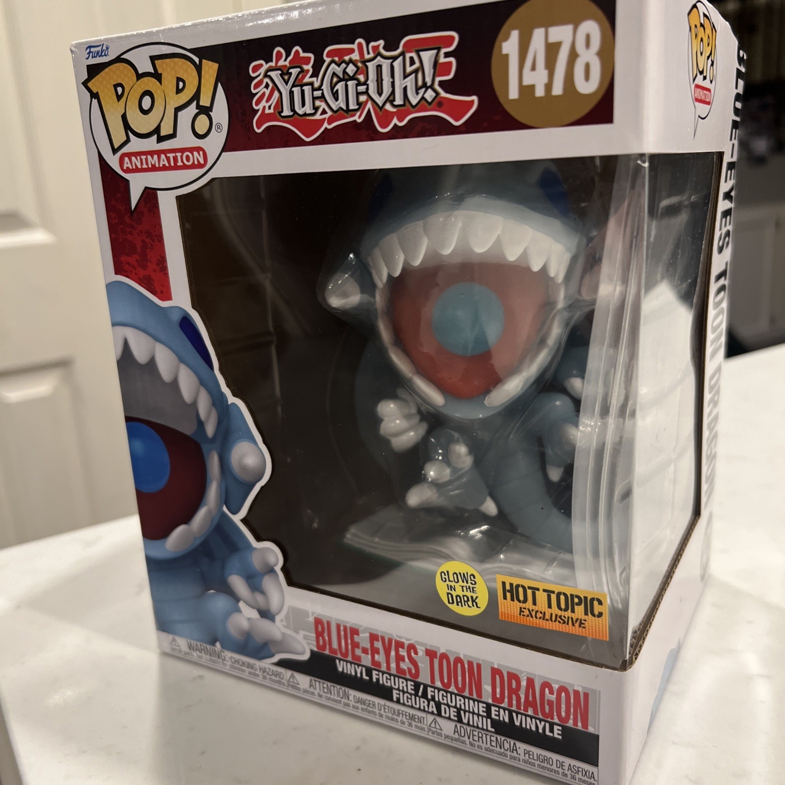 Funko Pop! Yu-Gi-Oh! Blue-Eyes Toon Dragon #1478 GITD Exclusive