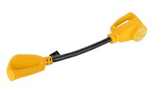 Camco 55185 - Power Grip™ 18" Dogbone Power Adapter with Handle Grip (30A Male