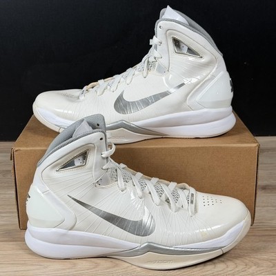 Nike Hyperdunk 2010 High - Mens Size 11.5 White Silver Basketball 407625-105