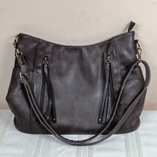 Brown Shoulder Bag Gold Hardware Women  s Solid Rectangle