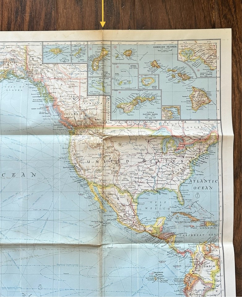 National Geographic Maps Inserts Posters 1940's 1950's 1960's 1970's ...