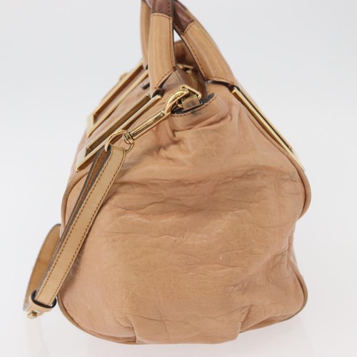 Borsa a mano Chloe Etel in pelle 2 vie beige oro originale hk3719A - Foto 5 di 24