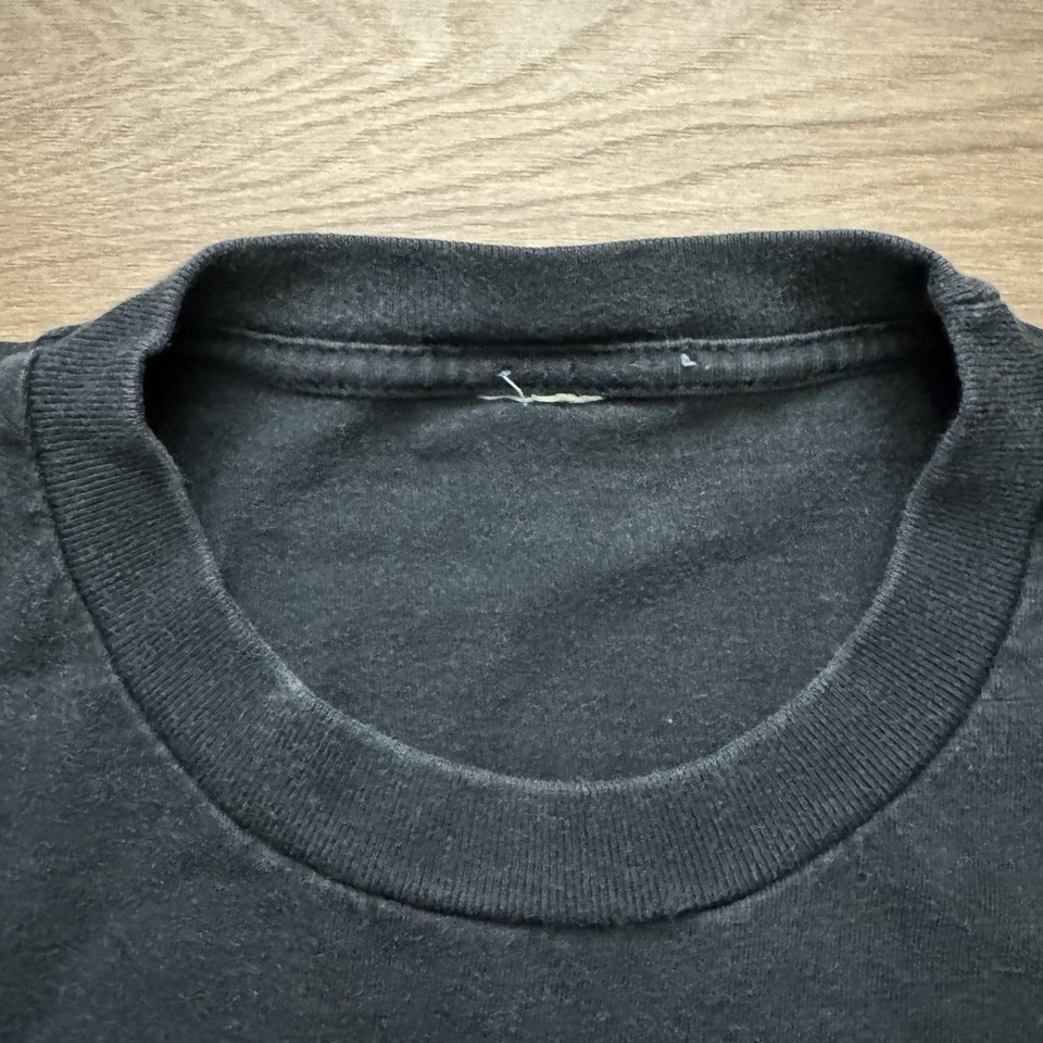 Vintage 90s Ford Mustang Car Portrait Black Graphic Racing T-Shirt Size ...