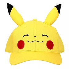 Pokemon Pikachu Big Face Pre-Curved Snapback Hat