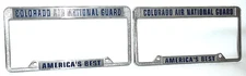 Vintage Rare Colo. Air National Guard Metal License Plate Frame Military Cover