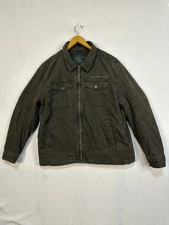 GH Bass & Co XL Men’s Brown Quilted Coat Chore Barn Rugged Distressed