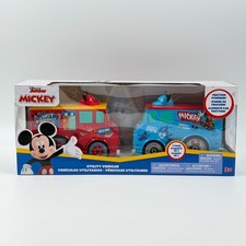 Disney Junior Mickey Mouse 2 Pack Of Friction Powered Utility Vehicles New