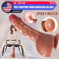 Squirting Ejaculating Dildo-Realistic Suction Cup Penis Anal for Women-Sex Toy