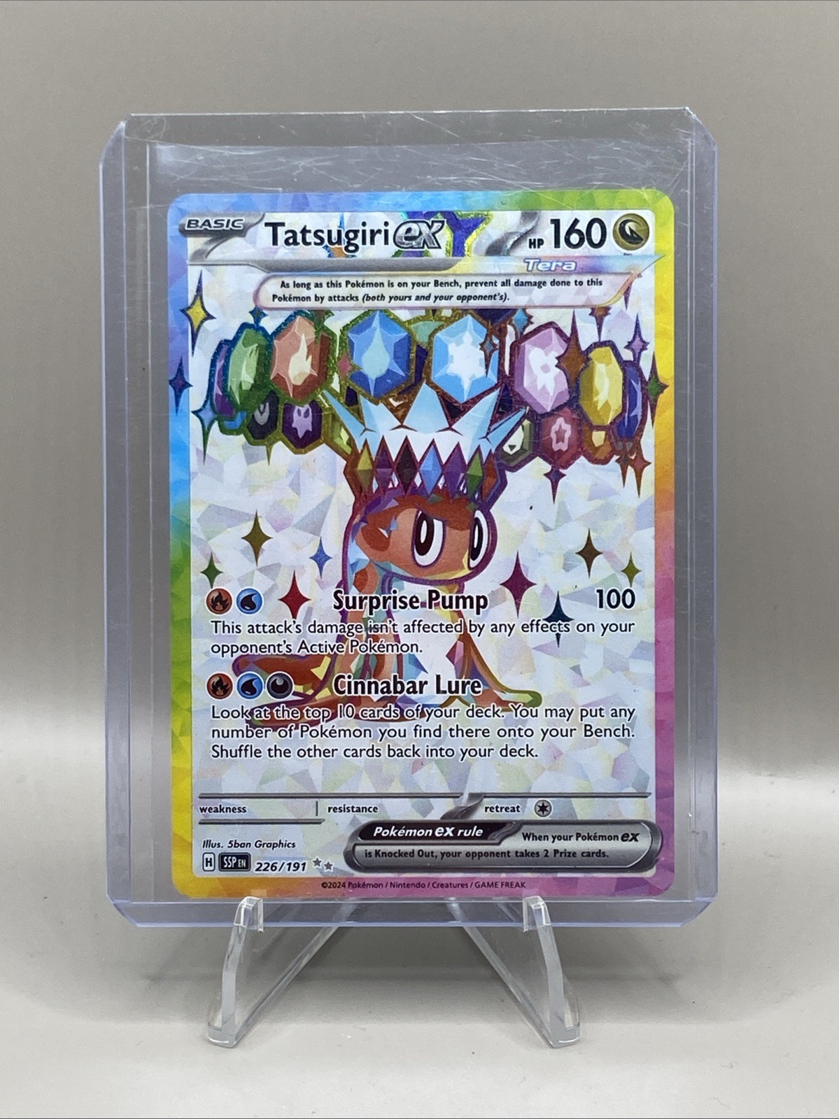 Tatsugiri EX 226/191 SV08 Surging Sparks Full Art Holo Ultra Rare Pokemon TCG