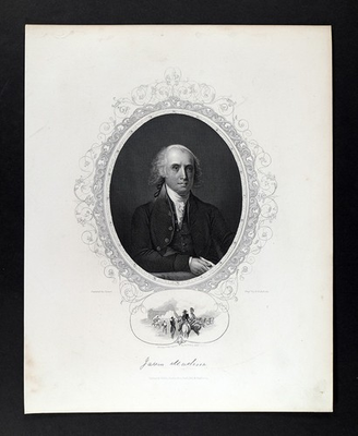 #ad #ad 1856 Print Portrait of 4th US President James Madison Virginia Antique Engraving $31.99