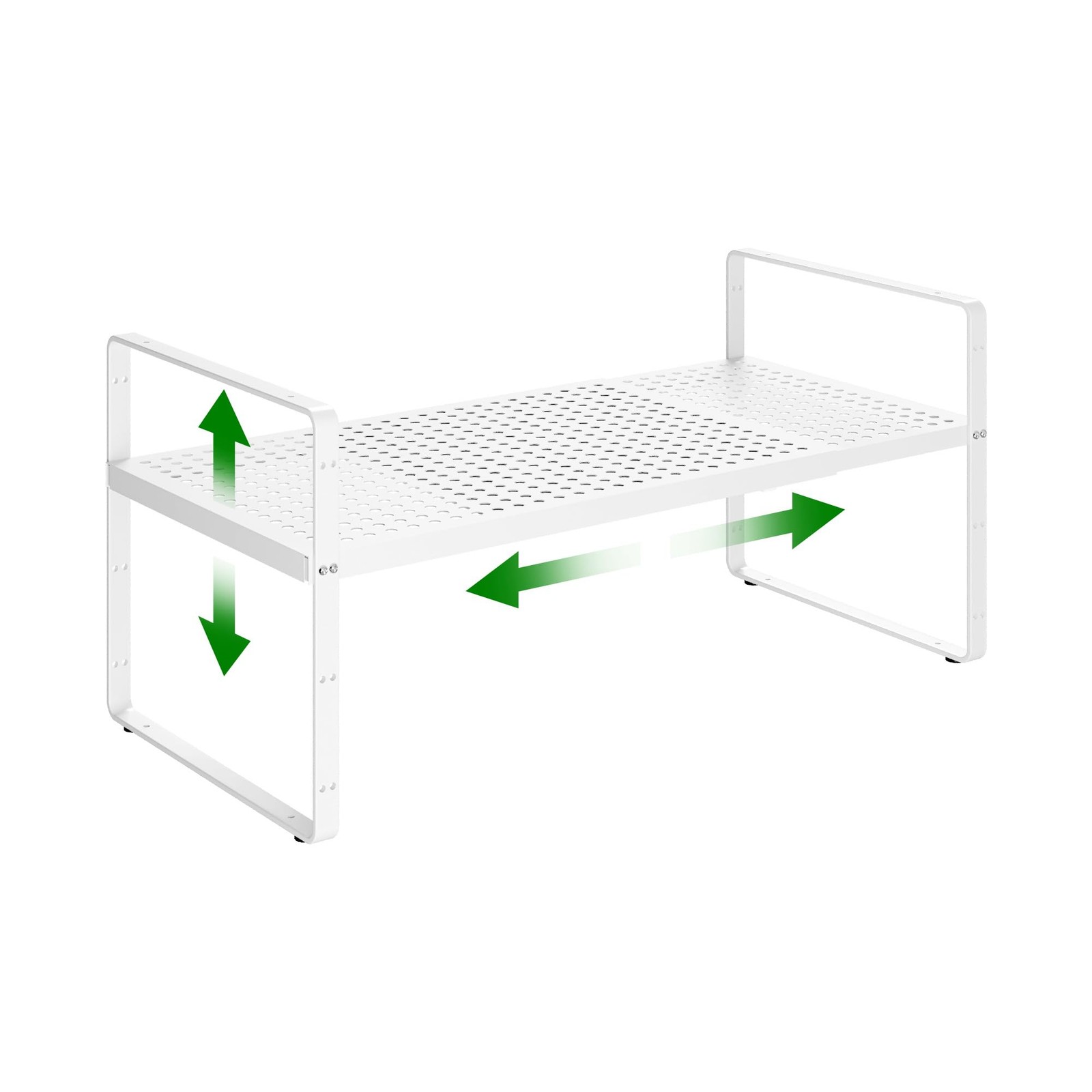 Expandable Kitchen Cabinet Shelf Organizer Rack Heavy Duty Metal Spice Rack S...-image