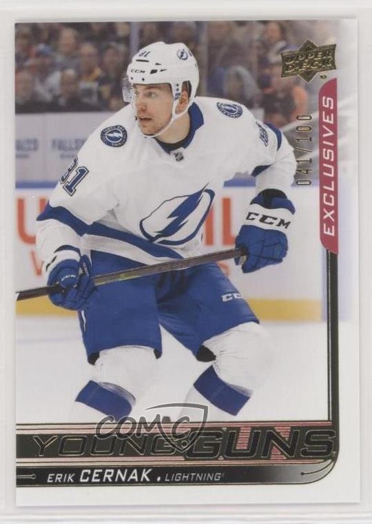 2018-19 Upper Deck Young Guns UD Exclusives 41/100 Erik Cernak #455 0b9f