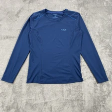 Rab Force LS Tee Womens Small Blue Long Sleeve Base Layer Wicking Outdoor