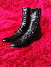 Antique Original 1900s Leather Button Up Boots See Description