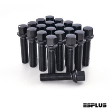 20x Bentley Black M14x1.5 Ball Seat Extended Lug Bolts For Spacer Use 20x Bentley Black M14x1.5 Ball Seat Extended Lug Bolts For Spacer Use