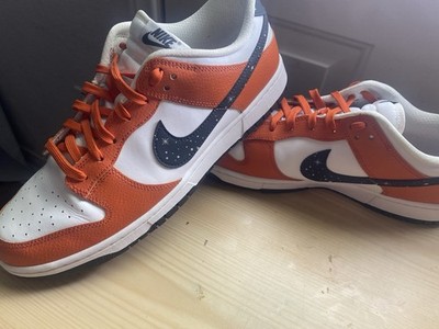 Nike Dunk Low - Night Sky - Orange White Black Leather Low Top Sneakers Men's