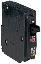 Square D QO115 15A 1-Pole 120/240V QO Miniature Circuit Breaker 10kA