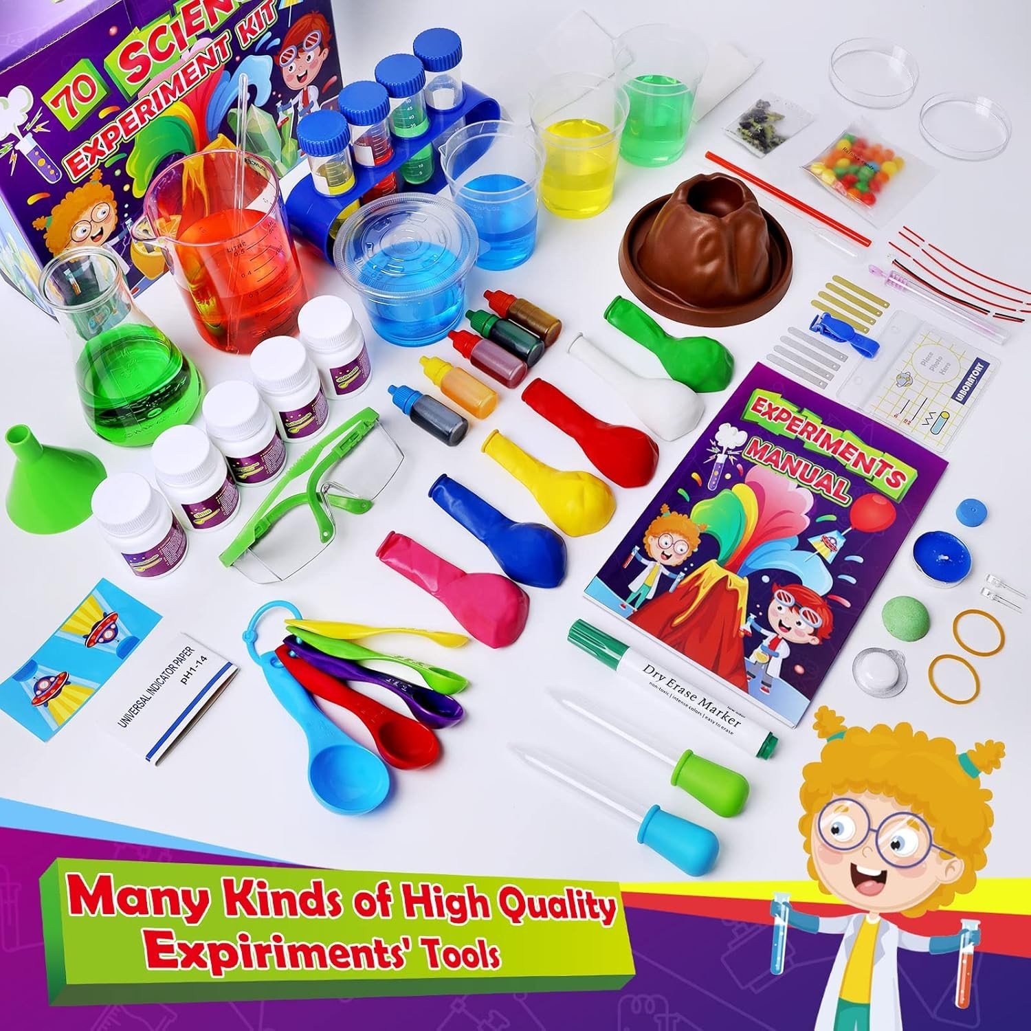 70 Lab Experiments Science Kits for Kids Educational Scientist Toys Birthday ...