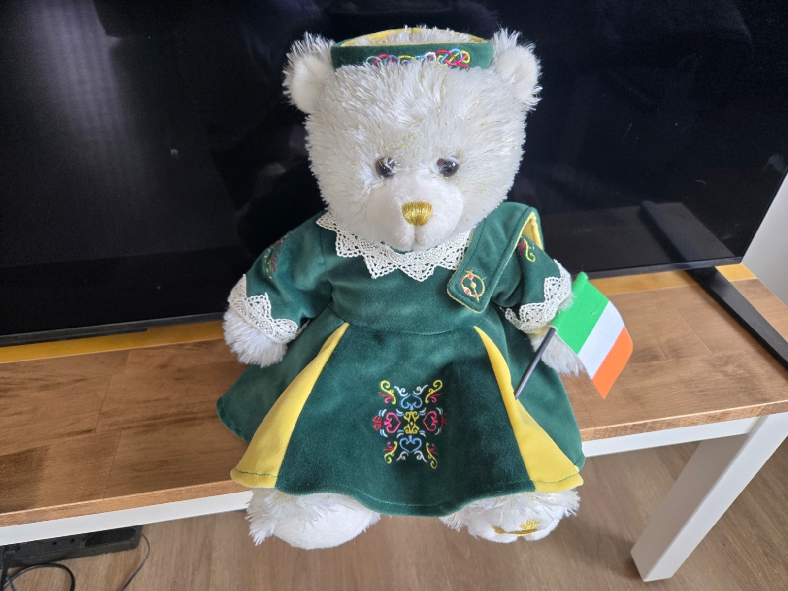 Build A Bear Cross Faith Blessed Bear 2010 Plush with Irish Dancer Outfit