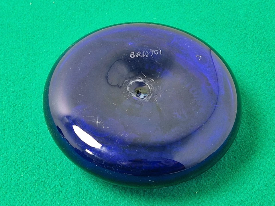 Autobiography of Ian Holloway Football Cobalt Bristol Blue Glass Paperweight - Image 2 of 4