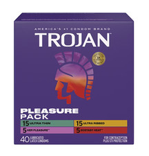Trojan Variety Pack Lubricated Latex Condoms, 40 ct. FREE shipping