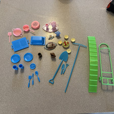 vtg SUNSHINE FAMILY KITCHEN  CAMPING ACCESSORIES garden tools dolly food lot