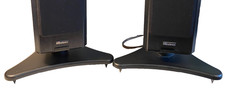 Pair of Heavy Duty Steel Speaker Stands 9" Deep With Speaker Spikes, Axiom