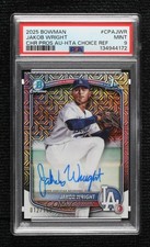 2025 Bowman Chrome Prospect HTA Choice Refractor Jakob Wright PSA 9 Auto 04qn