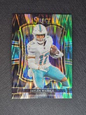 2025 Panini Select JAYLEN WADDLE Black Green Prizm Shock MEGA EXCLUSIVE Dolphins