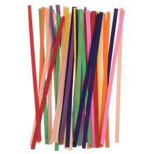 150 Pcs Flat Bamboo Strips for Basket Weaving Colored Cane Webbing Craft